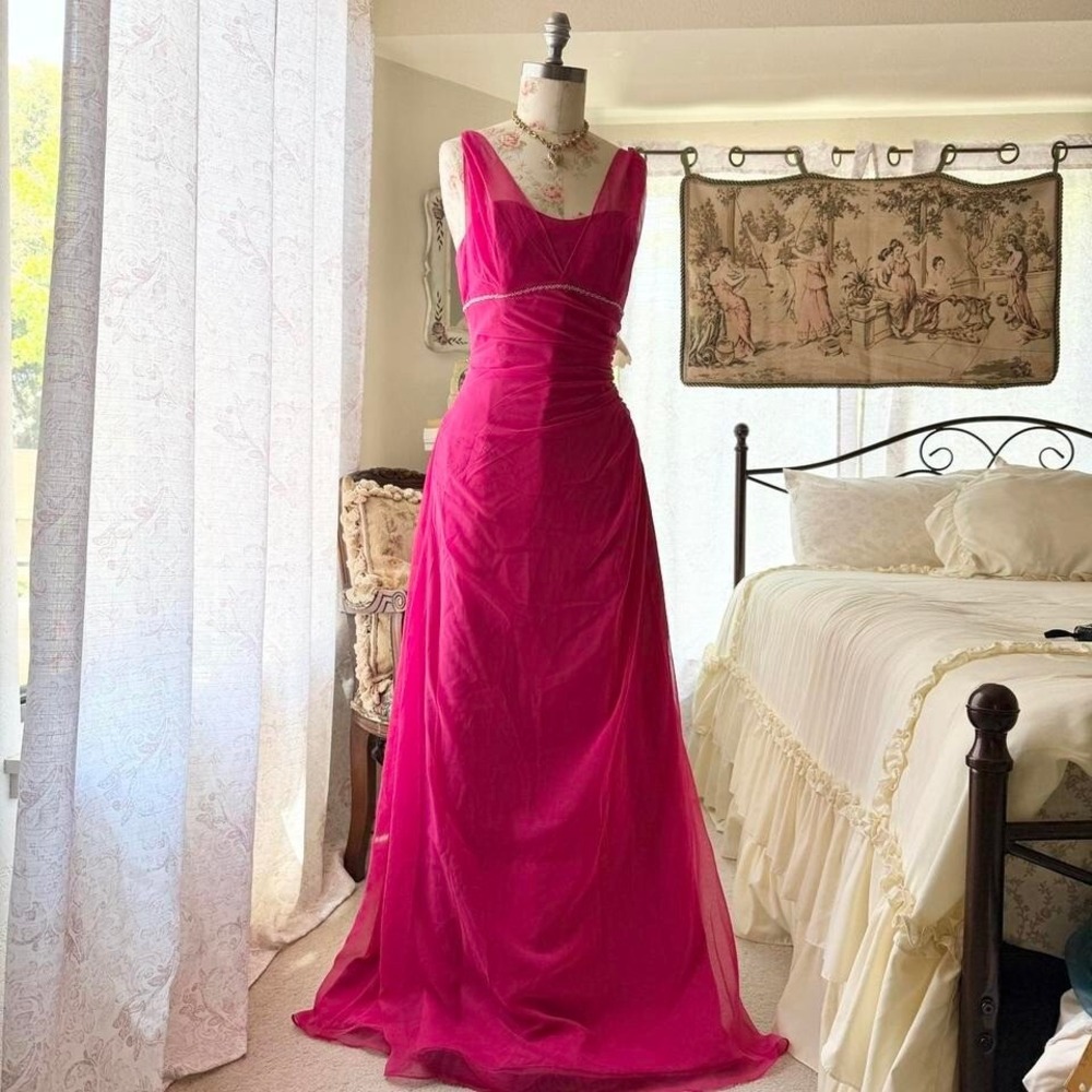 vinci pink formal prom dress womens 12